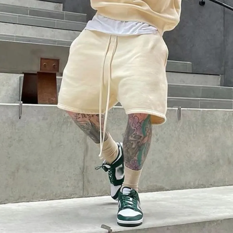 Men's Basic Elastic Waistband Shorts sold by Shopnova