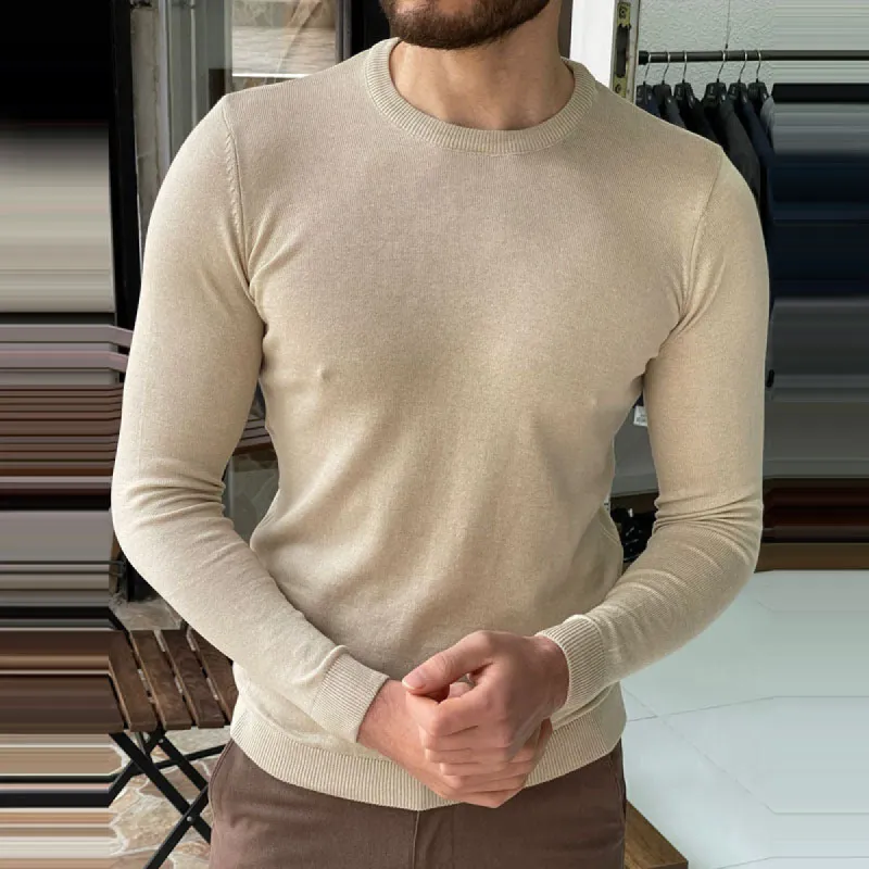 Men's Crew Neck Classic Fit Knitted Sweater sold by Shopnova