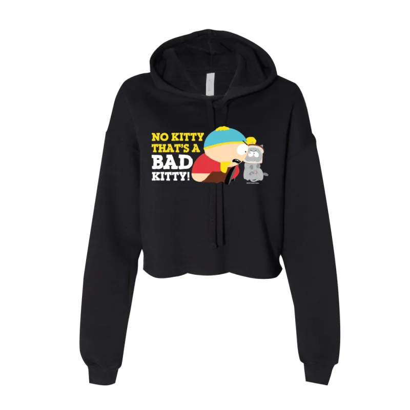 South Park Cartman Bad Kitty Women's Cropped Fleece Hooded Sweatshirt sold by South Park Shop
