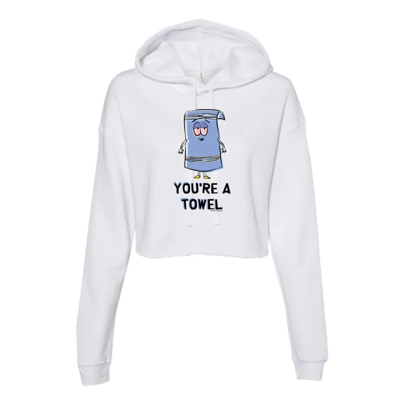 South Park Towelie You're a Towel Women's Cropped Fleece Hooded Sweatshirt sold by South Park Shop