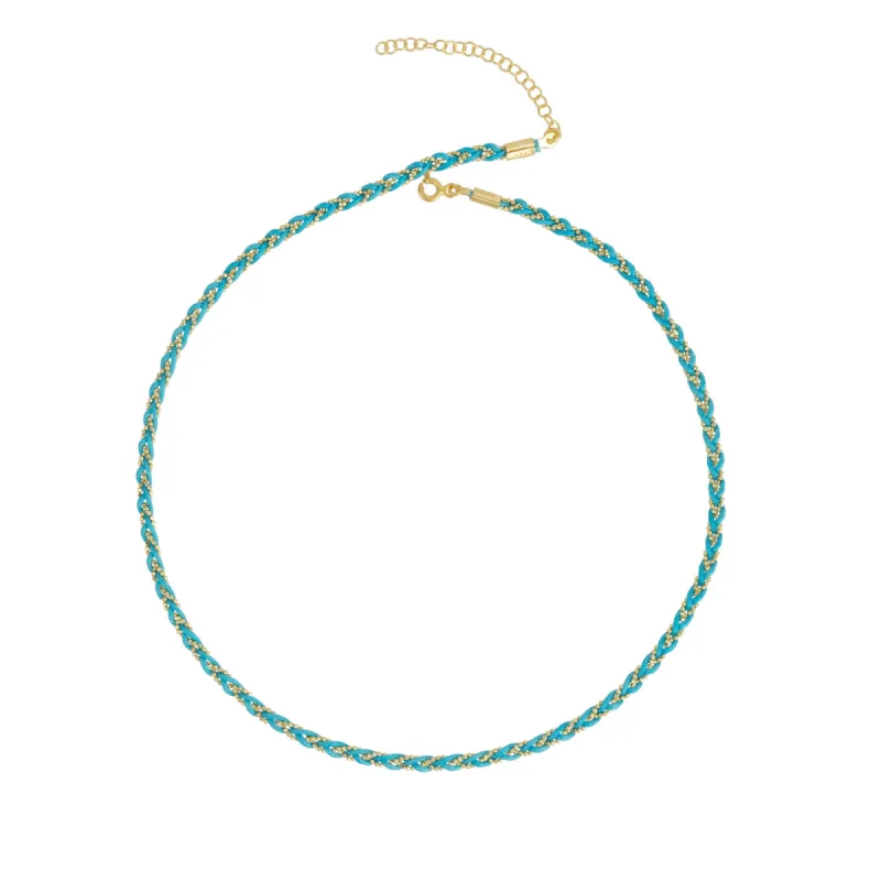 Handmade Rope Braided Sterling Silver Beaded Chain Necklace sold by Spero London