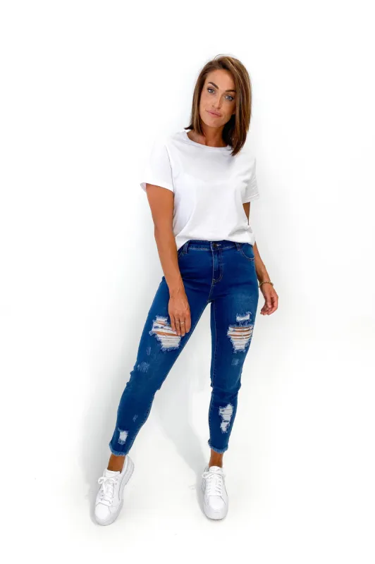 Wakee Denim Hayley Jean Blue sold by Shine On