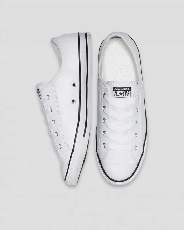 Converse Chuck Taylor Dainty Leather Low White sold by Shine On