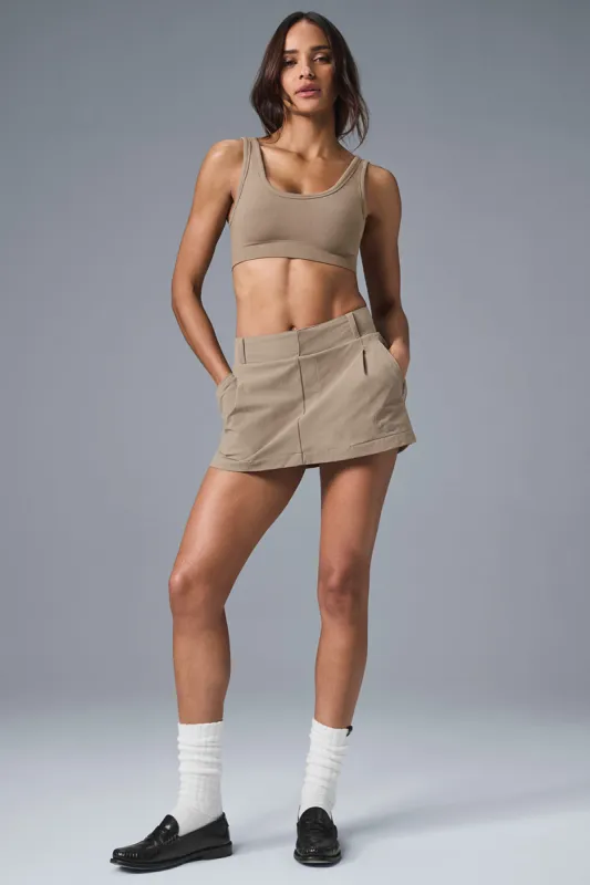 Fan Club Mini Skirt - Gravel sold by Alo Yoga