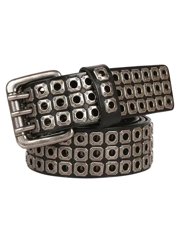Gothic Dark Style Hollow Rivet Punk Belt - 1993 sold by Thesupermade