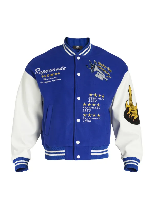 The Supermade Embroidered Baseball Jacket -1319 sold by Thesupermade