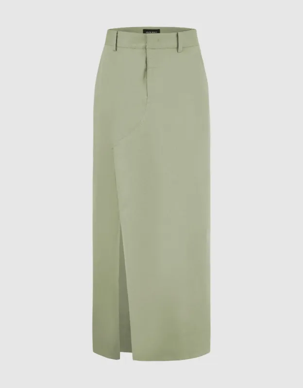 Split Hem Midi Straight Skirt sold by Urban Revivo