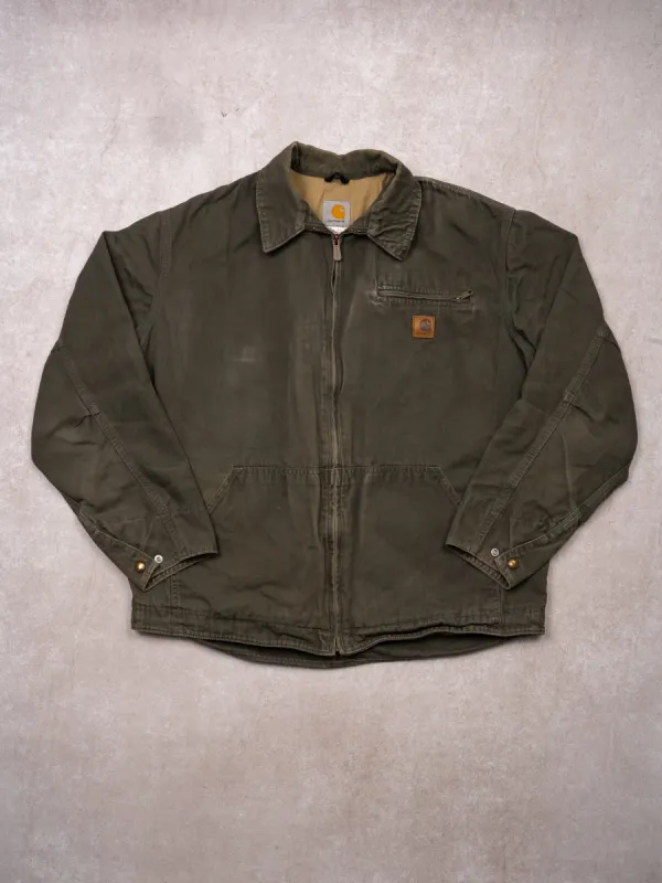 Vintage 90s Moss Green Carhartt Hamilton Jacket (L) sold by Rebalance Vintage