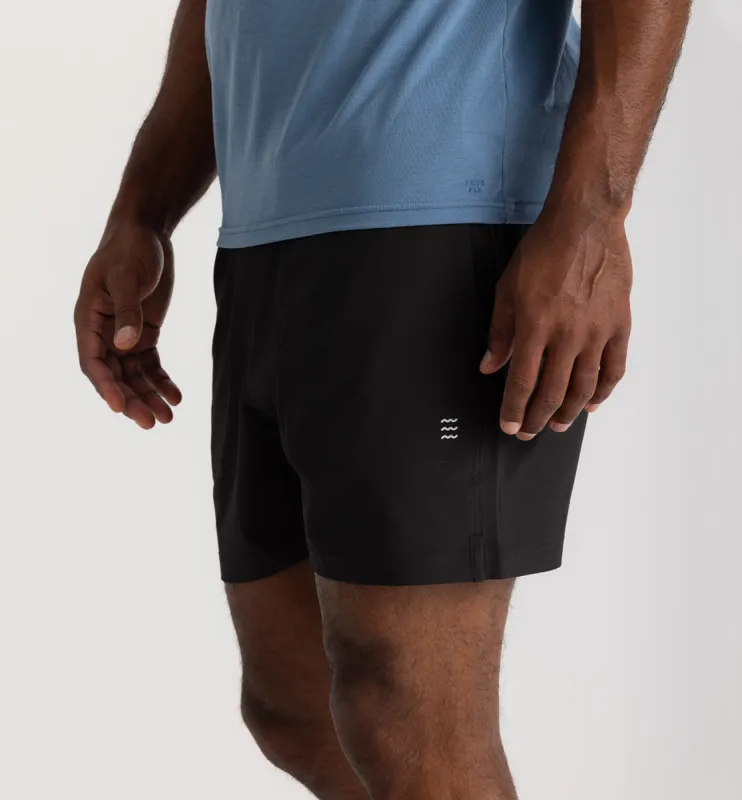 Free Fly Men's Bamboo-Lined Active Breeze Short – 5.5" - BLACK sold by Sun Diego Boardshops