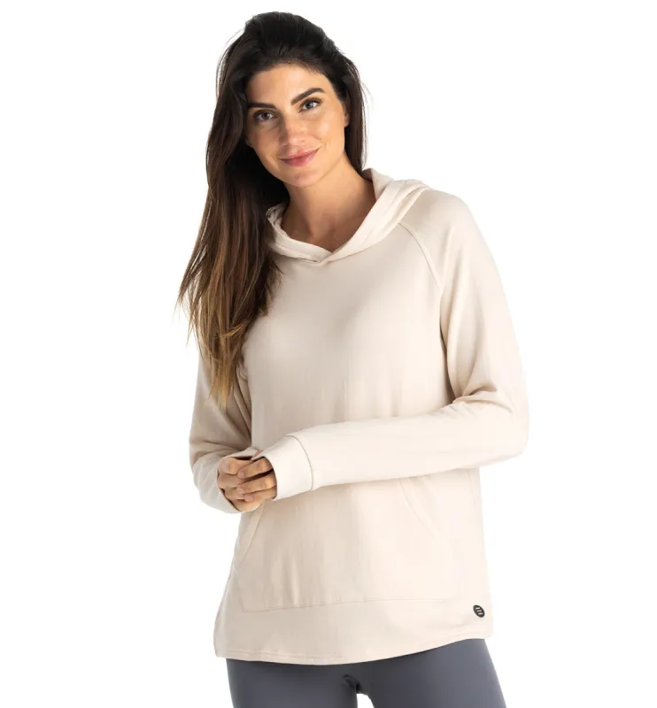 Free Fly Women's Bamboo Lightweight Fleece Hoodie - STONE sold by Sun Diego Boardshops