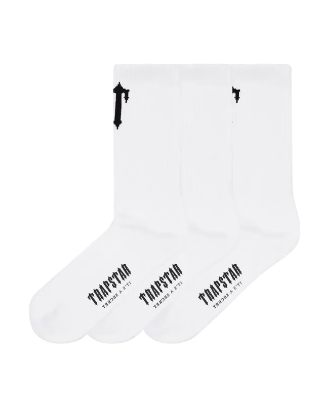 TRAPSTAR☆3 Pack Irongate T Socks 3足セット 靴下 4種【UK発】 3 Pack Irongate T Socks - White* | Parallel