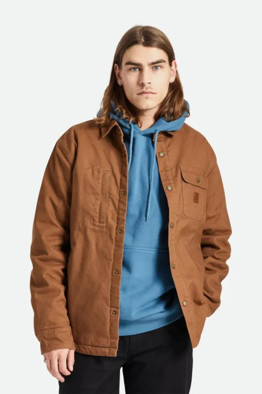 Builders Stretch Flannel Lined Jacket - Bison sold by Sun Diego Boardshops