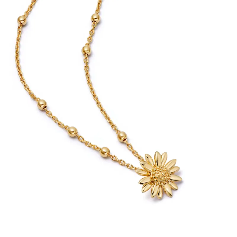 Small English Daisy Necklace 18ct Gold Plate sold by Daisy Jewellery