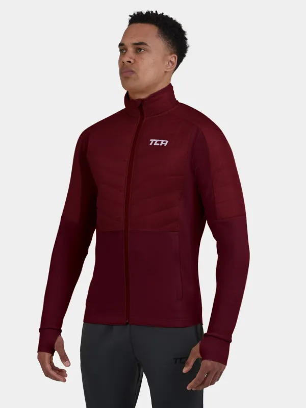 Excel Running Padded Packable Hooded Jacket For Men With Thumbholes, Underarm Ventilation Zips, Zip Pockets & Reflective Strips sold by TCA