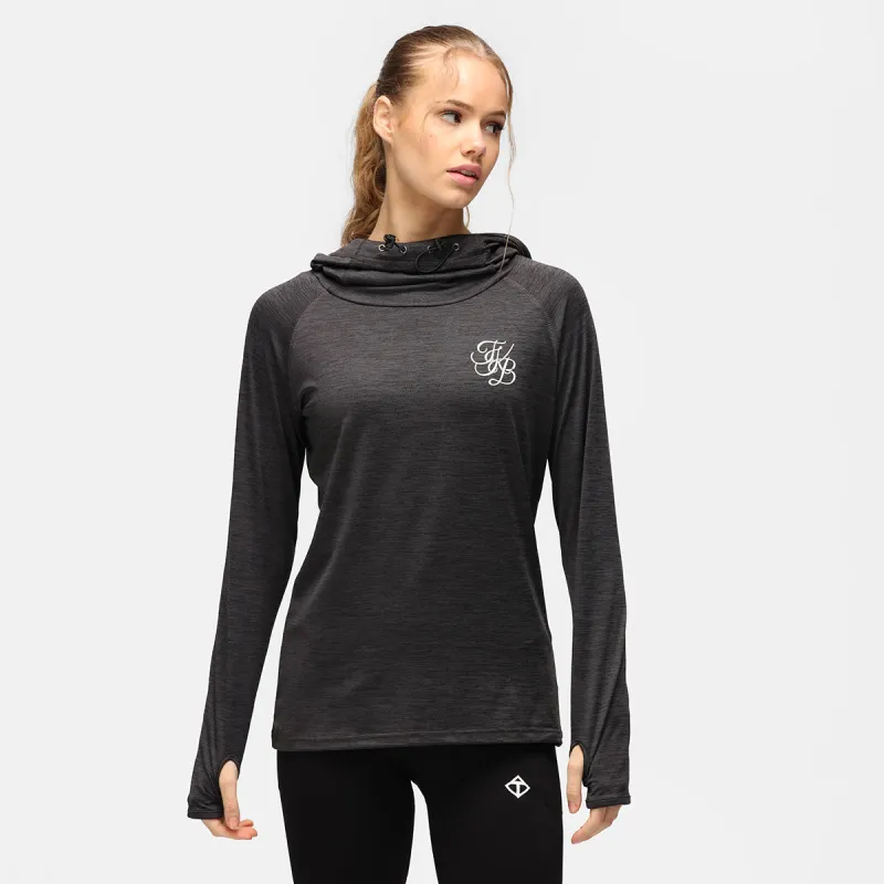 TKB Black Slate Cowl Neck Hoodie sold by Tikiboo
