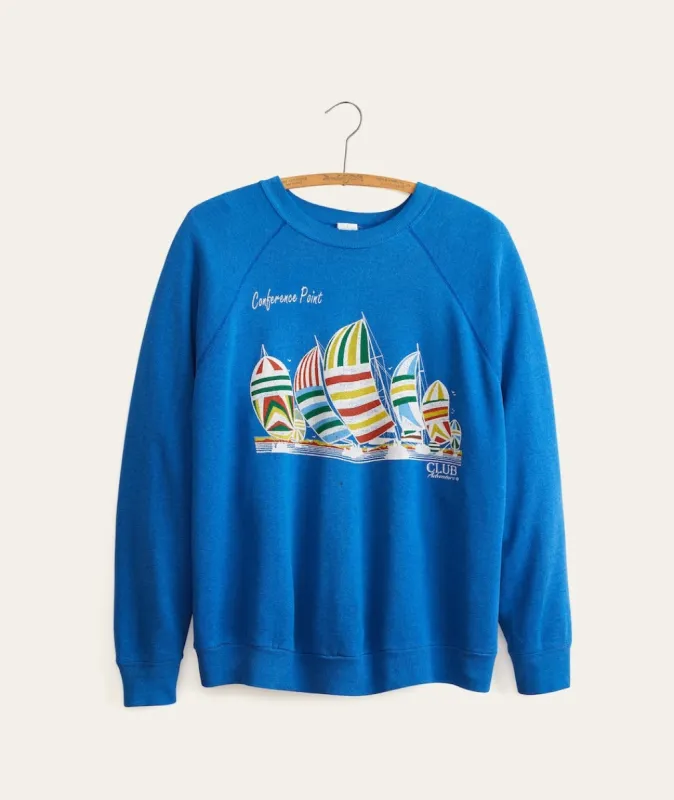 80s Conference Point Sailboat Graphic Sweatshirt sold by Marine Layer