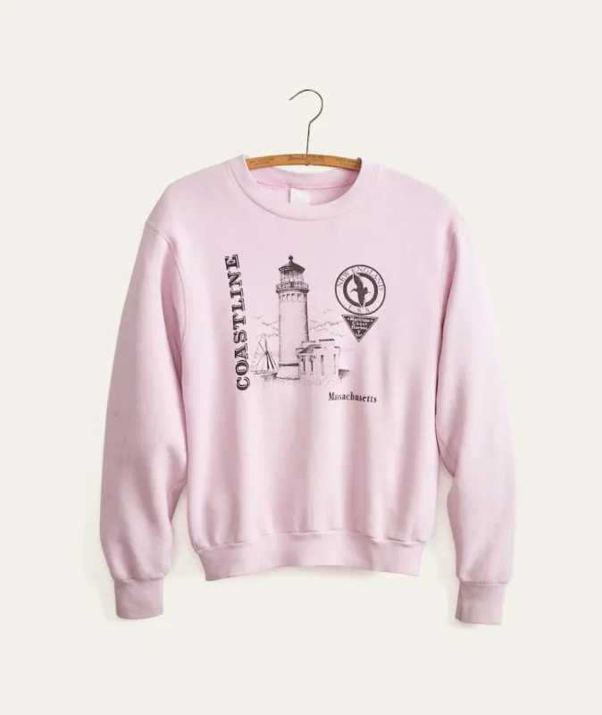 80s Coastline Massachusetts Lighthouse Crewneck sold by Marine Layer