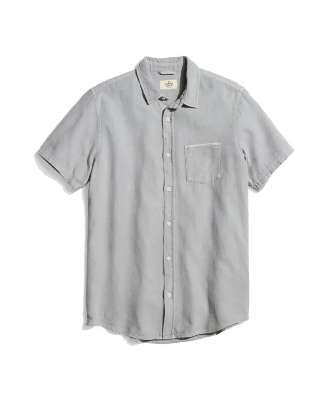 Ogden Button Down in Light Grey sold by Marine Layer