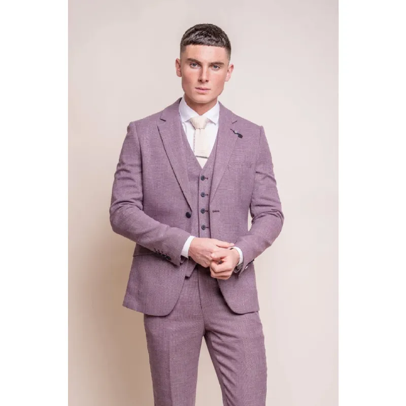 Miami - Men's Pink Slim Fit Summer Blazer sold by Tru Clothing