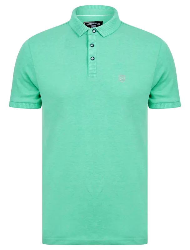 Sunbury Cotton Rich Woven Polo Shirt in Dusty Jade Green - Kensington Eastside sold by Tokyo Laundry