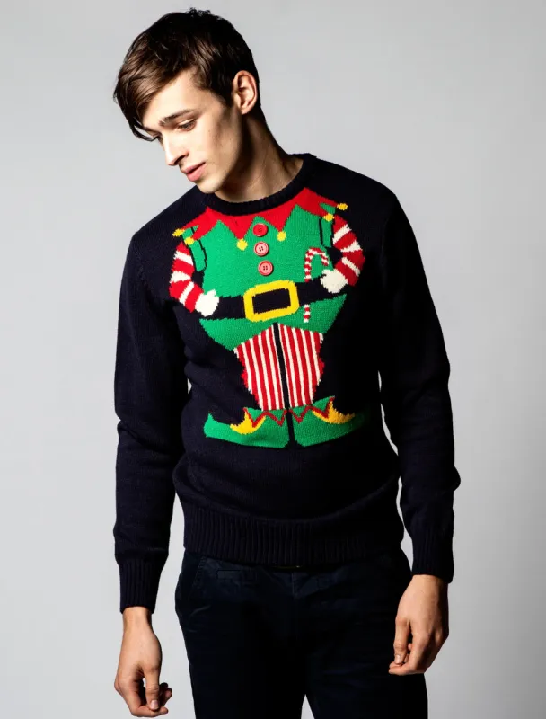 Merry Christmas Oscar knitted Xmas jumper sold by Tokyo Laundry