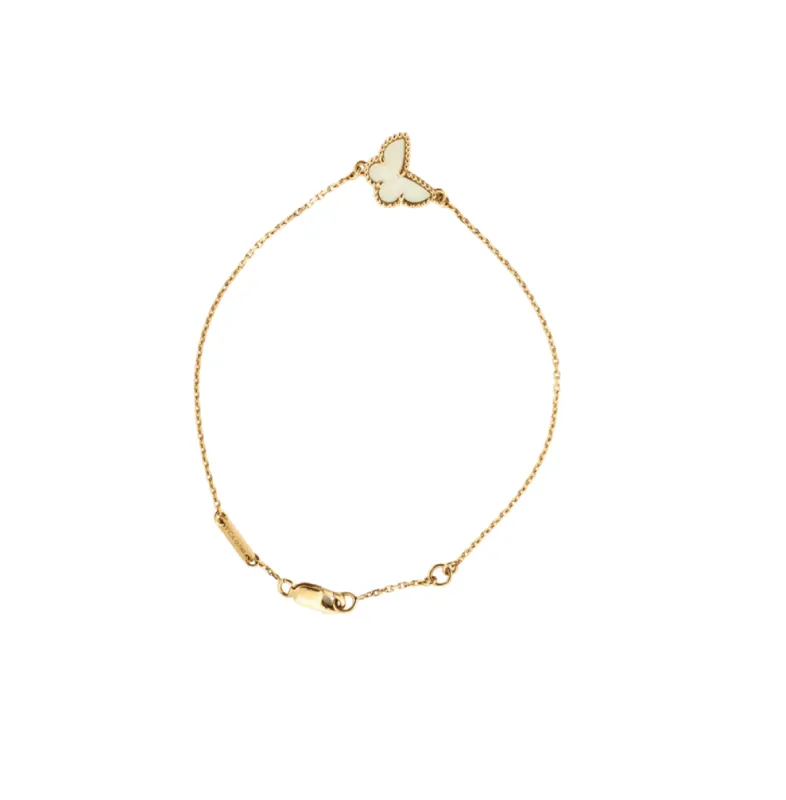VAN CLEEF & ARPELS - Bracelet Sweet Butterflies or jaune et nacre sold by 58 Facettes