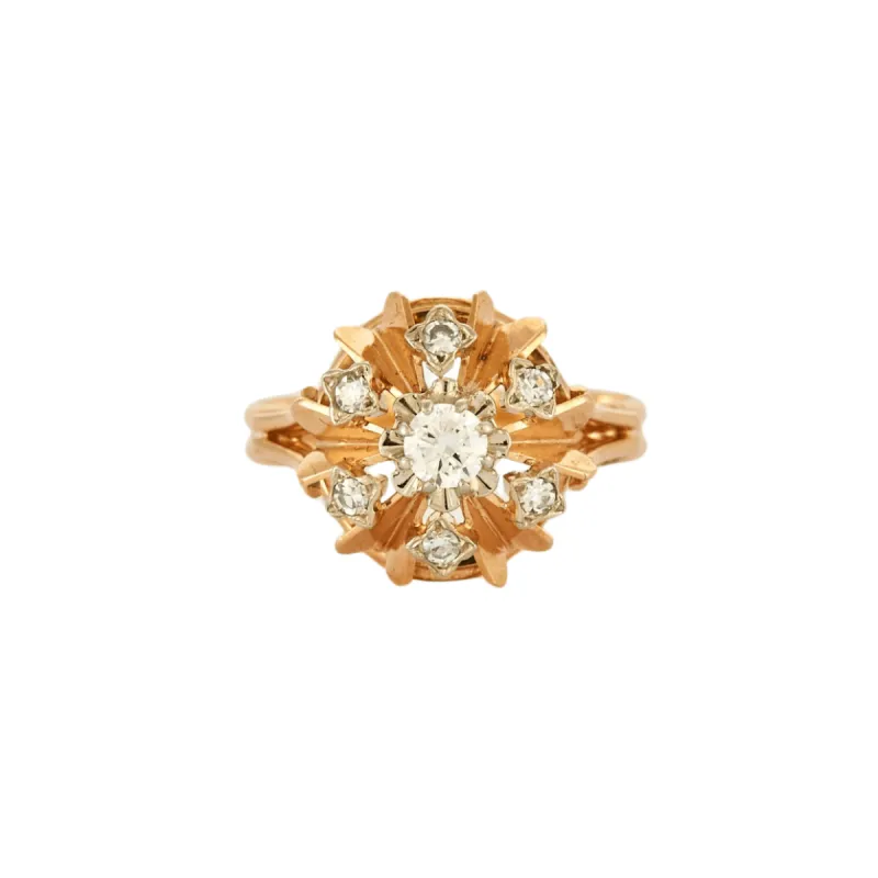 Bague or jaune diamants sold by 58 Facettes
