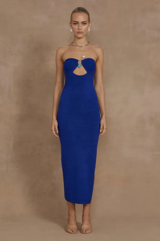 LUNA MIDI DRESS - ROYAL sold by Runaway The Label