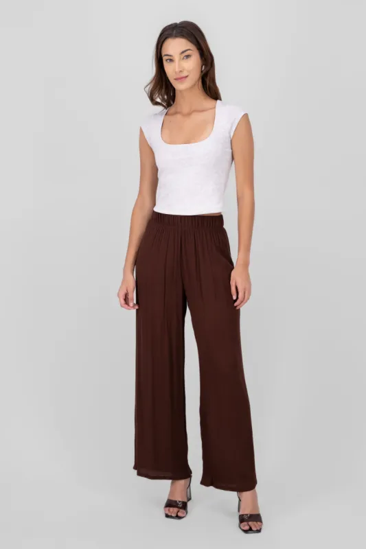Pantalón Wide Leg Cintura Elástico sold by Shasa