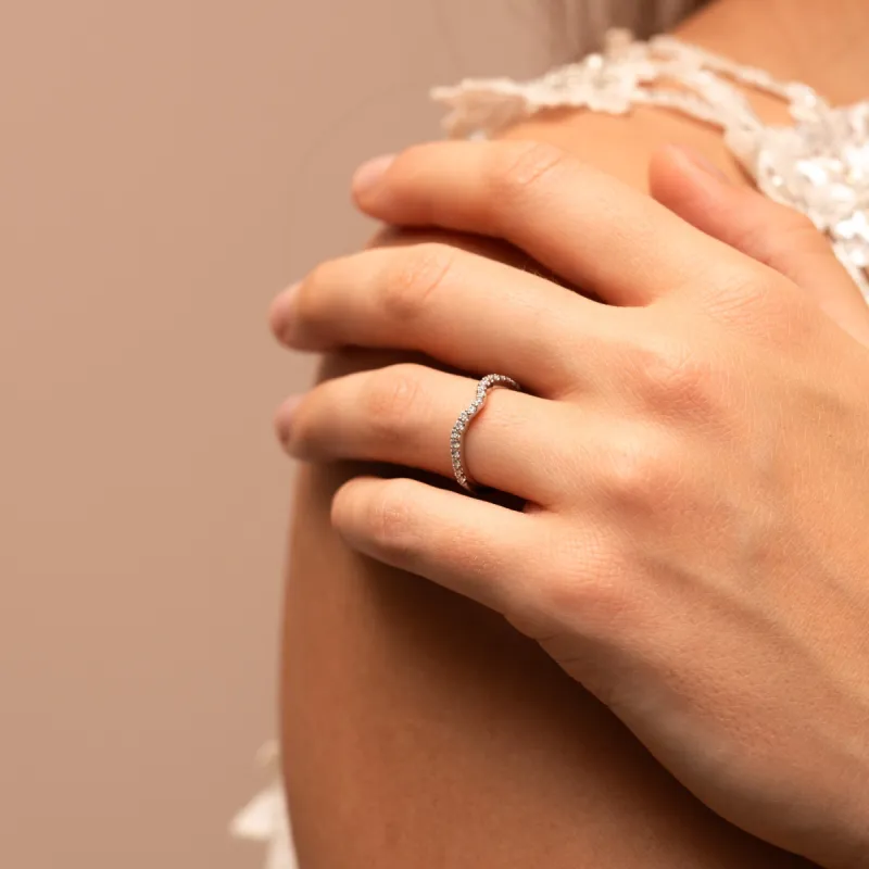 The Ysabel Wedding Ring | Matching Wedding Band Bridal Set sold by Ethica Diamonds