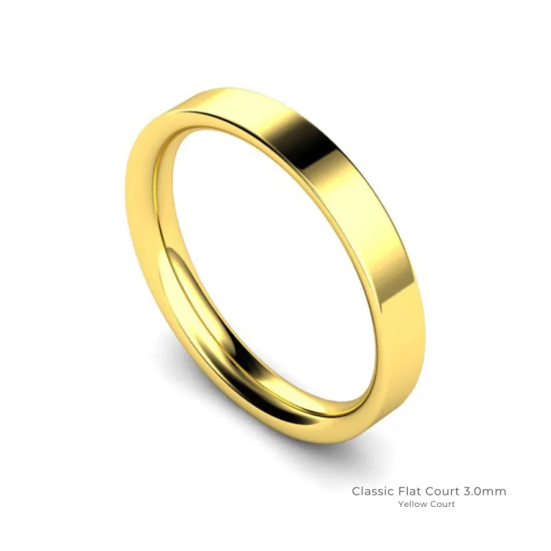 Flat Court | 4.0mm Wedding Band sold by Ethica Diamonds