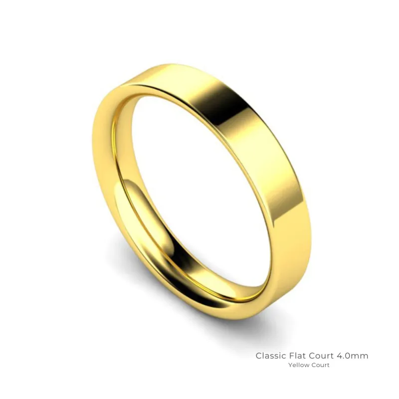 Flat Court | 5.0mm Wedding Band sold by Ethica Diamonds
