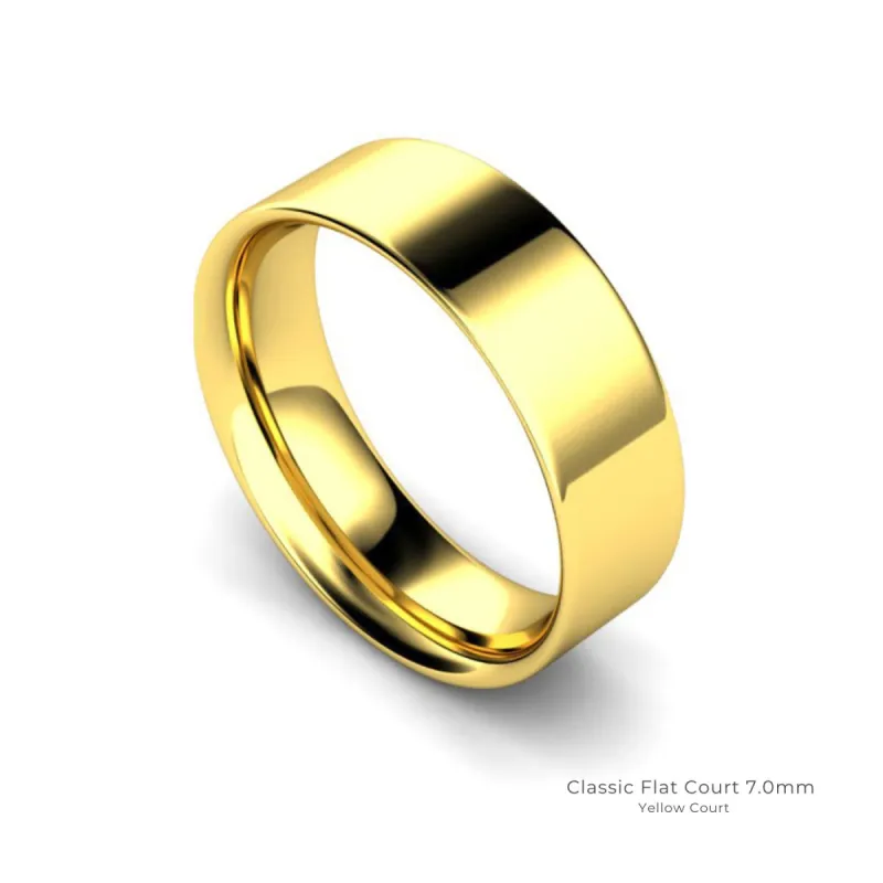 Flat Court | 7.0mm Wedding Band sold by Ethica Diamonds