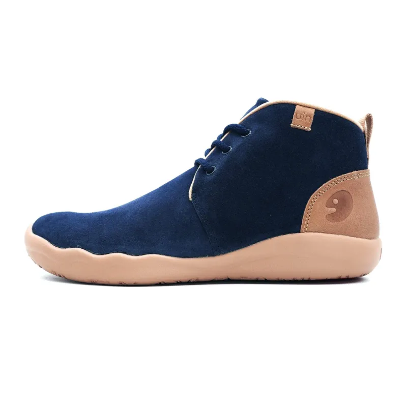 Bilbao Deep Blue Cow Suede Lace-up Boots Men sold by UIN Footwear
