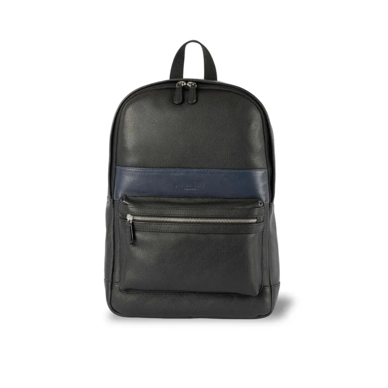Silver Street London BOURNE Mens Leather Backpack Black sold by Shuperb