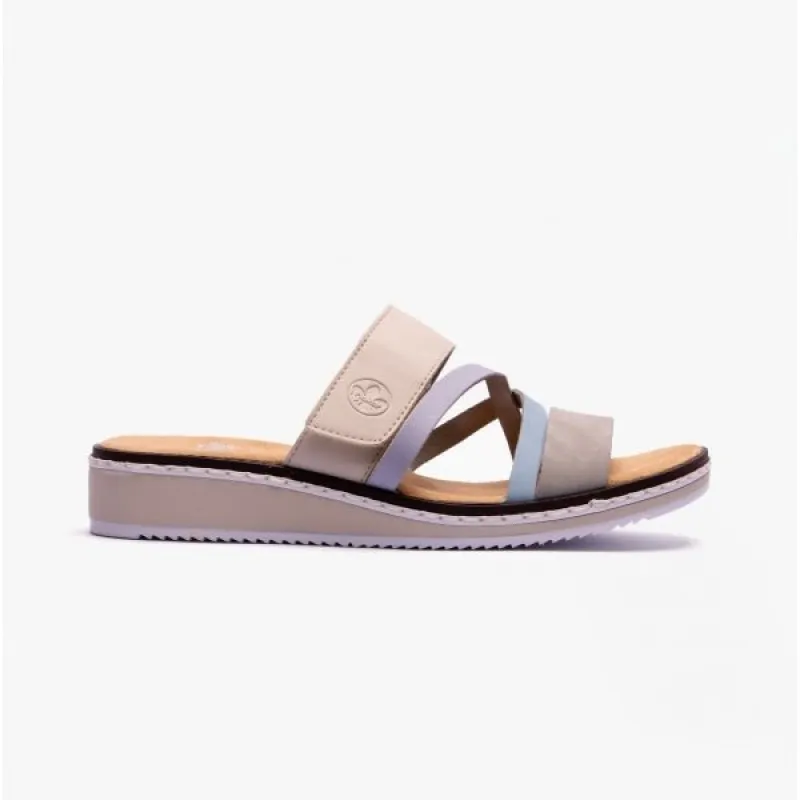 V3652-92 Ladies Mules Beige Multi sold by Shuperb