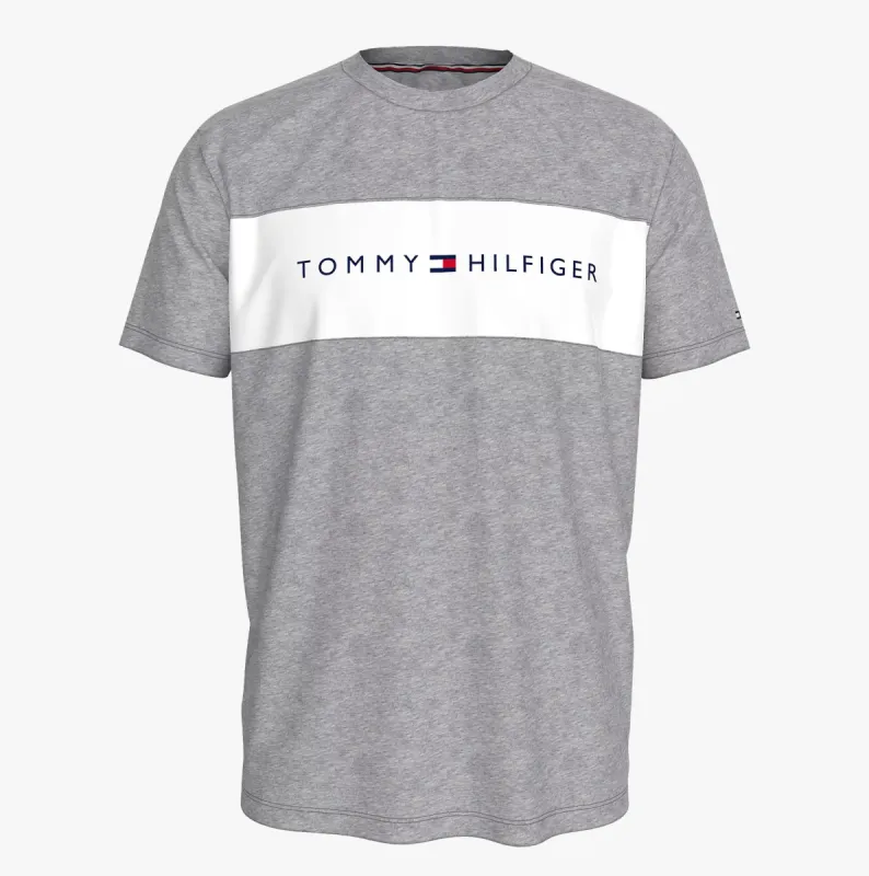 Tommy Hilfiger T-SHIRT BLO LOG Mens Light Grey Heather sold by Shuperb