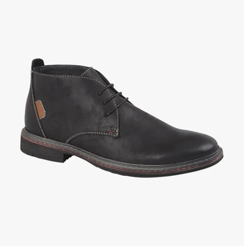 Goor CALEB Mens Nubuck Chukka Boots Black sold by Shuperb