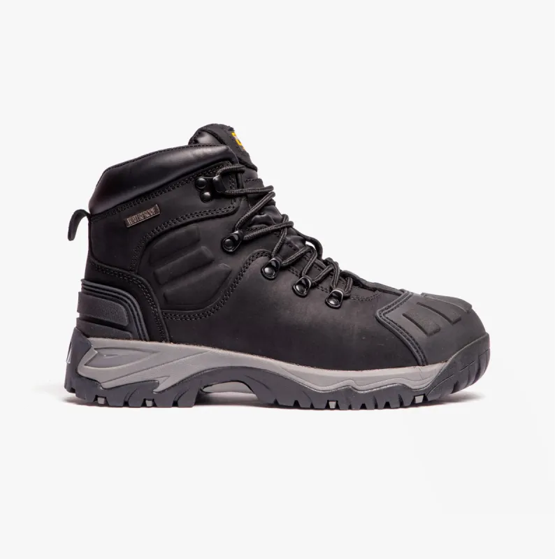 Grafters M514A Mens Leather Safety Boots Black sold by Shuperb