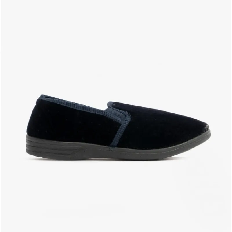 Zedzzz ROSS Mens Full Slippers Navy sold by Shuperb