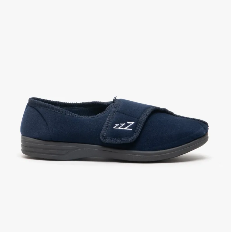 Zedzzz CONNOR Mens Full Slippers Navy sold by Shuperb
