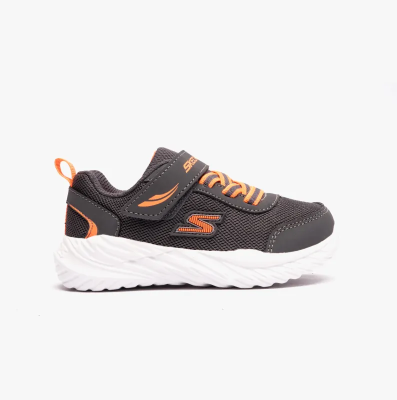 Skechers 407308N/CCOR NITRO SPRINT-ROWZER Boys Sneaker Charcoal/Orange sold by Shuperb