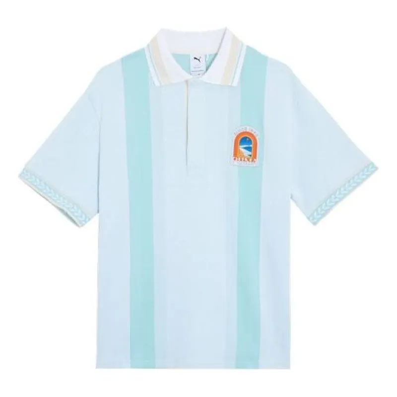 PUMA Apres Court Short Sleeve Polo Shirt 'Blue' 628233-02 sold by KicksCrew