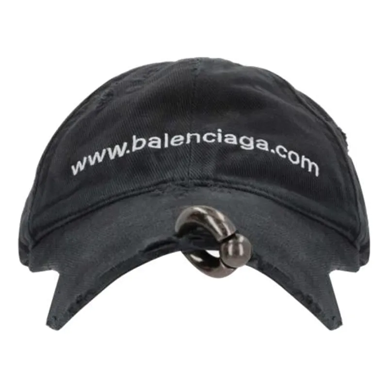 【関税込み】BALENCIAGA BAL.COM FRONT PIERCING CAP Balenciaga Balenciaga Bal.com Front Piercing Cap 'Black