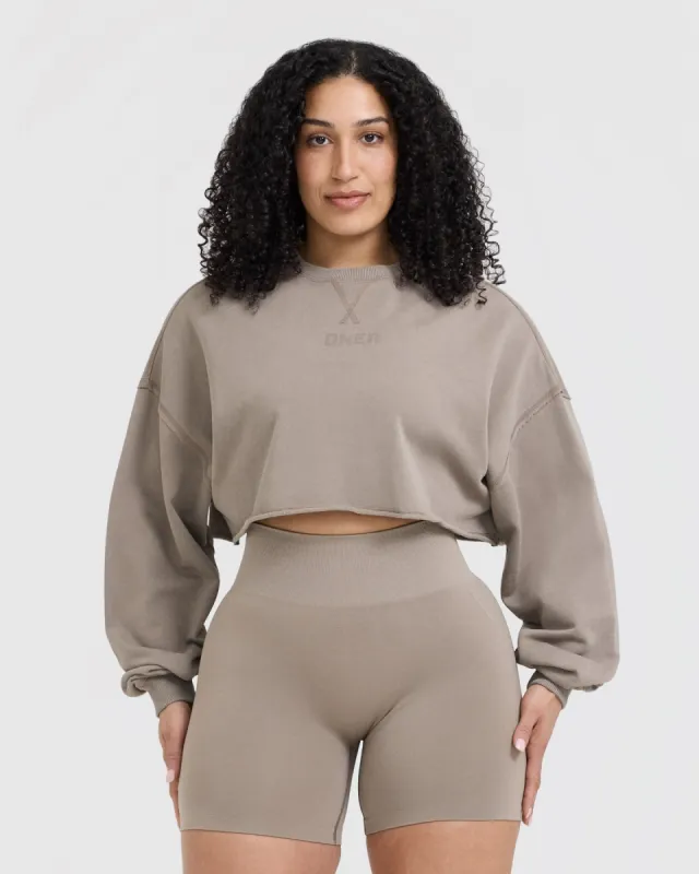 Raw Lounge Crop Sweatshirt | Minky sold by Oner Active