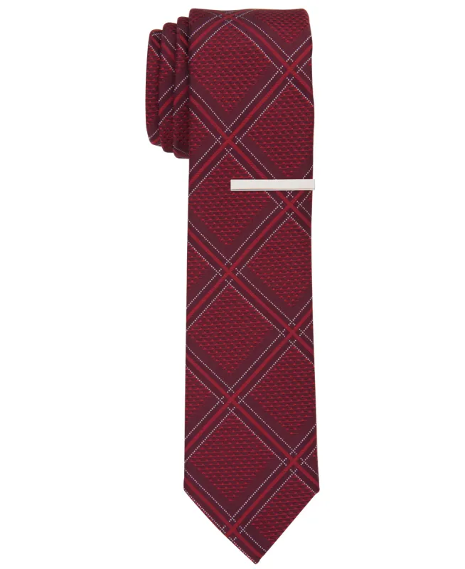 Bannos Grid Slim Tie sold by Perry Ellis