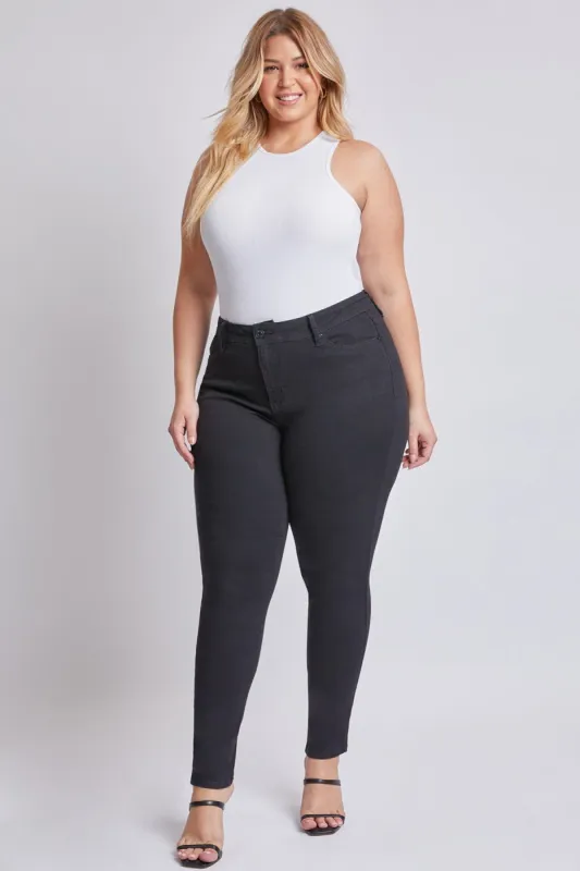 Women's Plus Size Essential High Rise Skinny Jeans sold by YMI