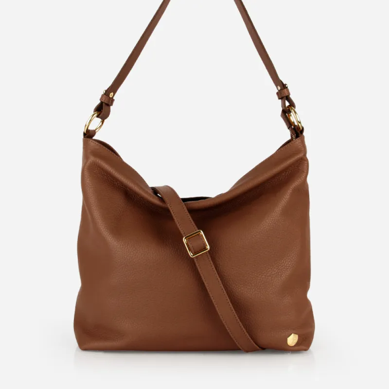 The Weekend Tote Hazelnut Pebble sold by Poppy Barley