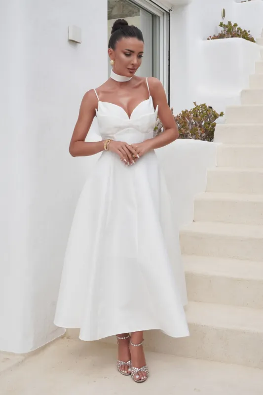 Rochie dama lunga alba Auriane Bogas sold by bogas