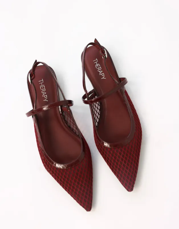Lourdes Ballet Flat (Cherry Patent) - By Therapy sold by Charcoal Clothing